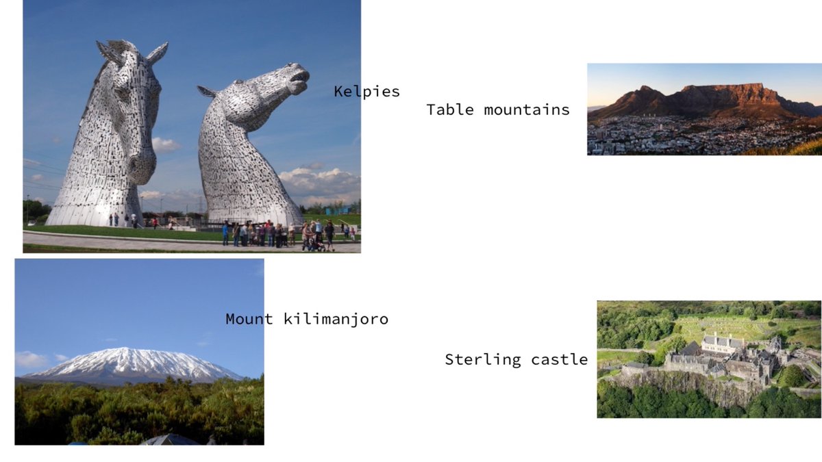 GorebridgePS's tweet photo. Now that P5K have looked at the geography of Scotland and Africa they are now taking responsibility for their own learning to create a Google slide to compare Scotland and Africa. This is a sample by AD of what is to come. #MidDigiLearn https://t.co/t7Rz5nSkCc