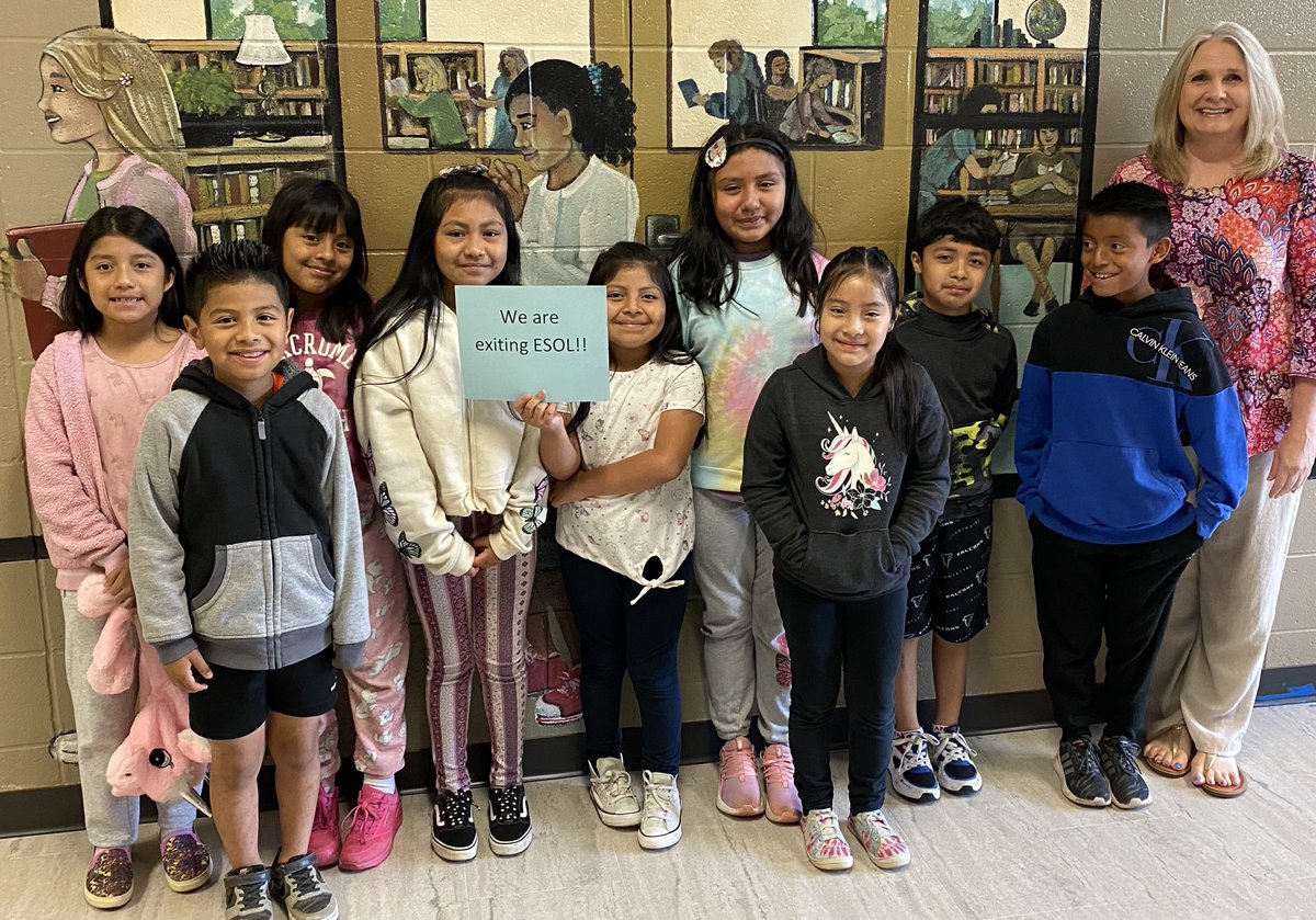 I am so proud of these students and their hard work exiting ESOL!!!!