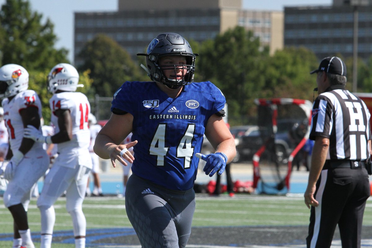 I am happy to receive an offer to play football for Eastern Illinois University! Thank you for stopping by today @BigBallerBland_! @NDCP_Football @NDCP_Enrollment @ShayBoyle_NDCP @nickstricker50
