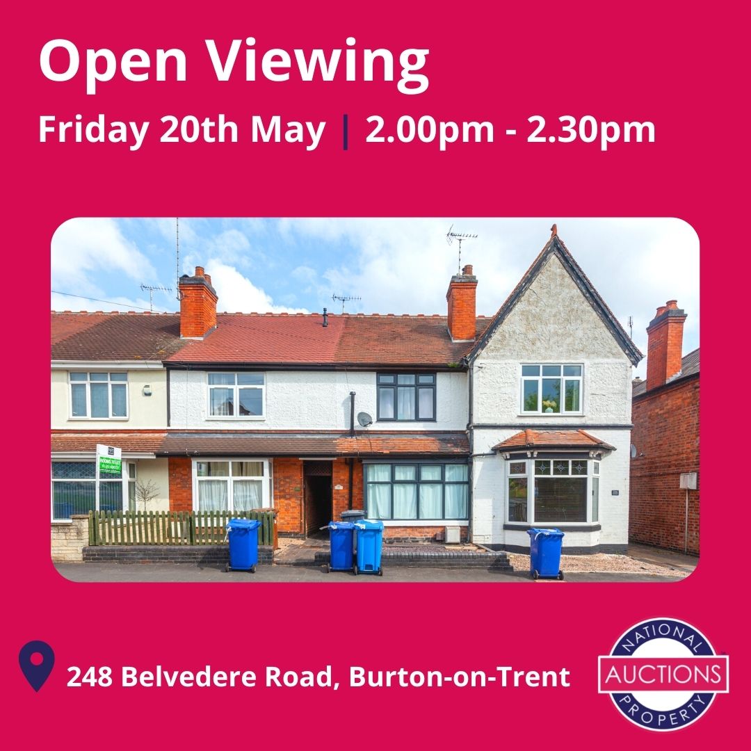 NP_Auctions's tweet photo. Open viewing in Burton-on-Trent 👀

 📍 248 Belvedere Road, #Burton-on-Trent

This tenanted 4 bedroom HMO has a gross existing rental yield of 12% meaning income from day one.

Guide price: £165,000+

View property: https://t.co/FI5b8gZPxn https://t.co/95mopZVw0r