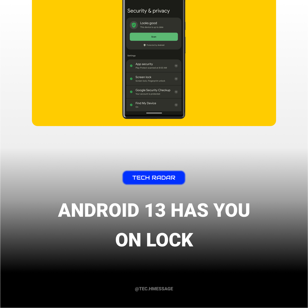 techmessageco's tweet image. Android is taking its security precatuions to the next level in Android 13. It’s gonna feels like what Android&apos;s always wanted to be: open source, secure, and up-to-date.

#googleio #androiddevelopment #androidcommunity #teamandroid #instatech #mobile #mobiledevelopment #androi