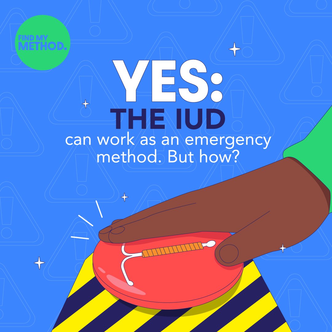 findmymethod's tweet photo. To prevent an unwanted pregnancy, the copper #IUD can be inserted up to 5 days after unprotected #sex, or up to 5 days after the earliest time the person could have ovulated.
So yes, the IUD can in fact work as an #EmergencyMethod.π
https://t.co/ildSA9zJtw https://t.co/Riekqo76fB
