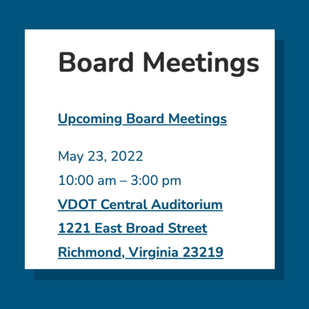 Virginia Passenger Rail Authority on Twitter "The next VPRA Board