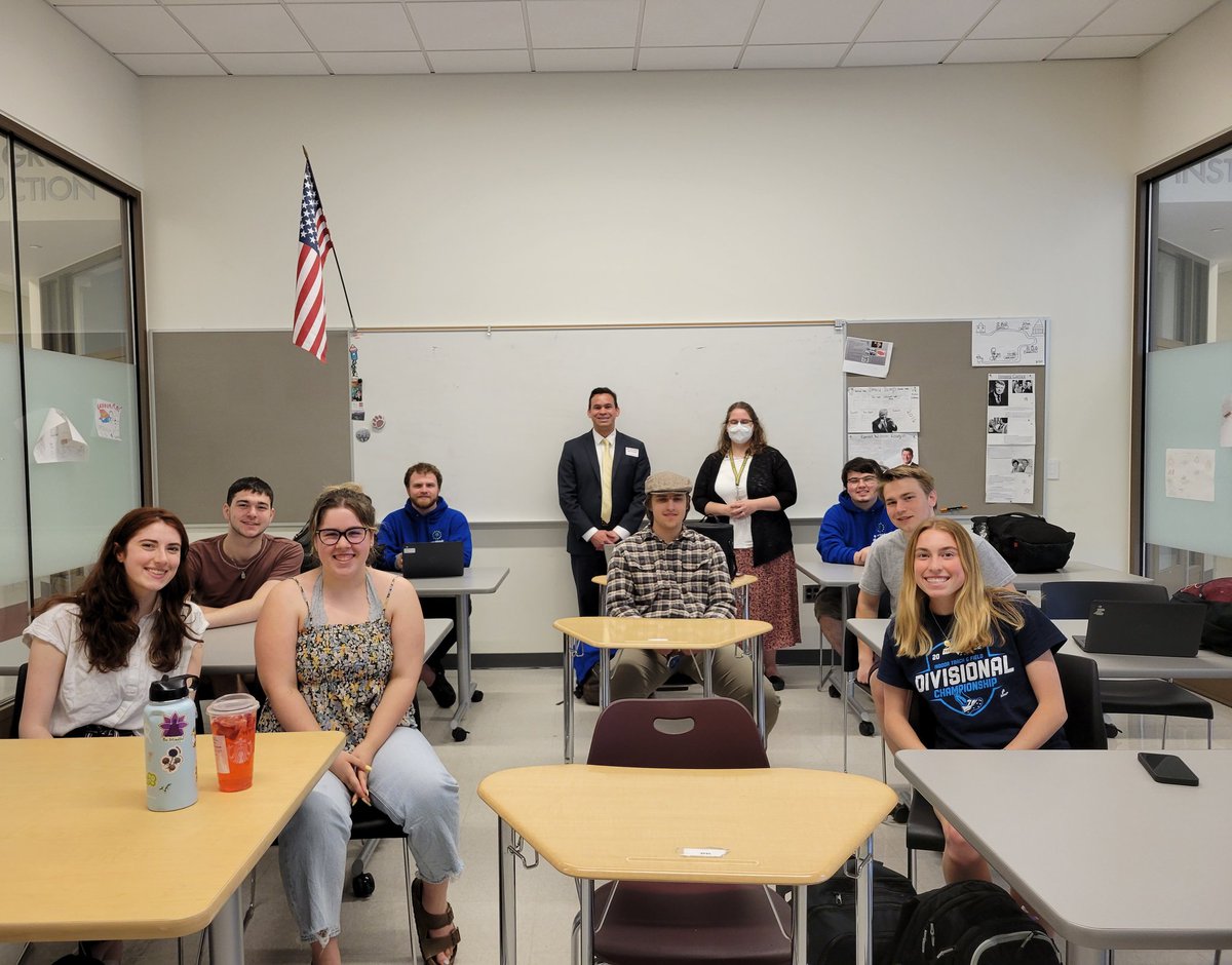 RepDanSenaMA's tweet photo. Great time visiting Amy Narro's AP US Government and Politics class at Ayer-Shirley! Students had excellent questions as always. Got to say hi to Emily Granger, an intern in my office this semester, and David Audette, whose Eagle Scout Court of Honor I recently attended. https://t.co/pesCoURJlz
