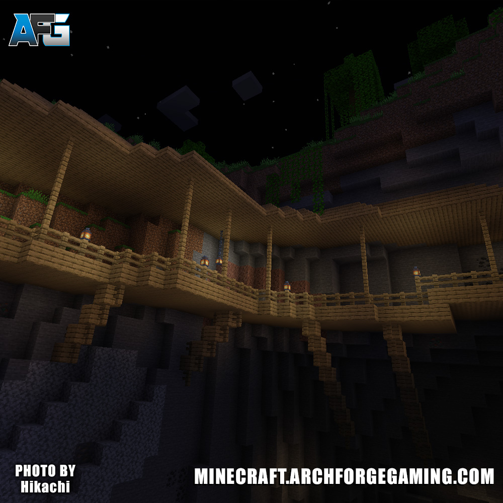 ArchForgeGaming's tweet photo. Hikachi has been busy on our Minecraft server! Here is the start of his awesome ravine build in survival!!! #minecraft #minecraftserver #gaming https://t.co/mkqA59O0Jc