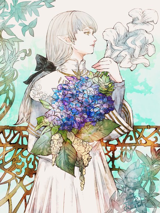 「ドレス 紫陽花」のTwitter画像/イラスト(人気順)