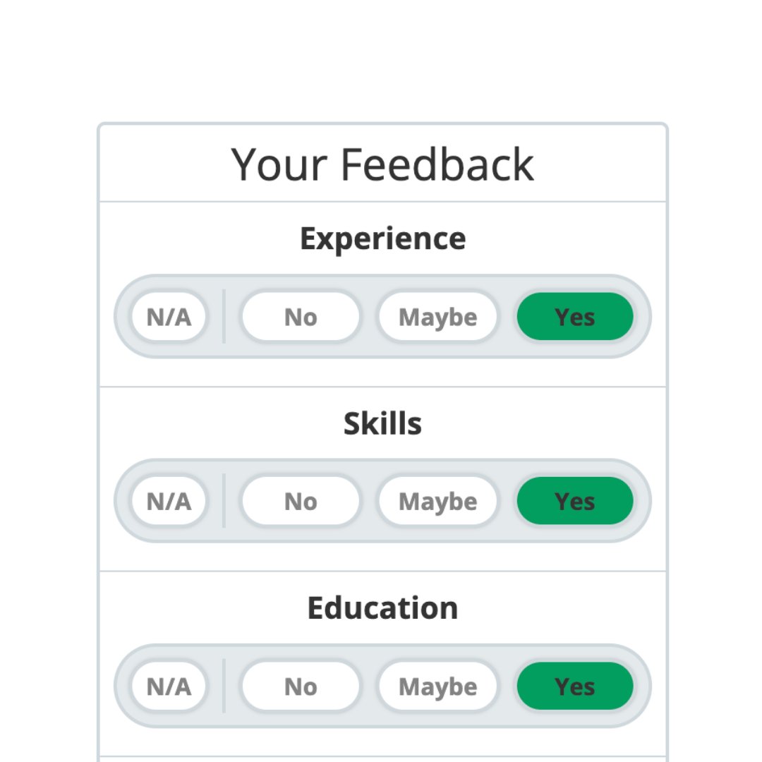 A recipe for inclusive screening:

• Prioritize resume categories

• Redact PII

• Score resumes in real-time, weighted according to priority

• Review all resumes using the same scoring 

• Use objective review scores to determine which candidates move forward