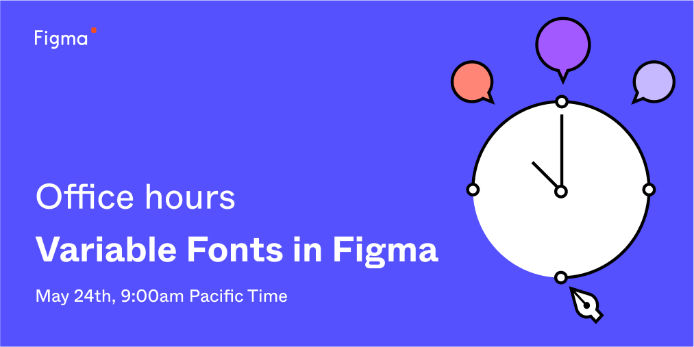 Qi Linzhi (@linzhiq) on Twitter photo Join <a href="/claraujiie/">Clara Ujiie</a>, <a href="/adispezio/">Anthony DiSpezio</a>, Amanda Yeh and me for office hours next Tuesday @ 9am PT. We'll be talking about some under-the-hood editor magic that made variable fonts happen at <a href="/figma/">Figma</a> and how you can take advantage of them. Join <a href="/claraujiie/">Clara Ujiie</a>, <a href="/adispezio/">Anthony DiSpezio</a>, Amanda Yeh and me for office hours next Tuesday @ 9am PT. We'll be talking about some under-the-hood editor magic that made variable fonts happen at <a href="/figma/">Figma</a> and how you can take advantage of them.