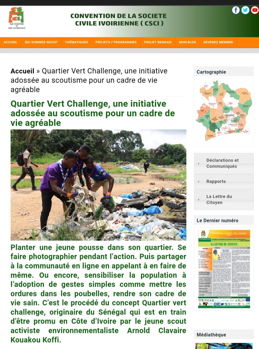Claver Arnold🕊️💚 (@claverarnold) on Twitter photo Reportage de la <a href="/csci225/">Convention de la Société Civile Ivoirienne</a> sur l'initiative verte @QuartierVertCh1 qui est une innovation verte qui promeut l'ecoresponsabilité par des actions concrètes pour un monde sain et vert💚🌿🌳. Big thanks <a href="/delaurenesmon/">Nesmon De Laure</a>
csci.group/quartier-vert-…
#QuartierVertChallenge 💚 #ODD13 Reportage de la <a href="/csci225/">Convention de la Société Civile Ivoirienne</a> sur l'initiative verte @QuartierVertCh1 qui est une innovation verte qui promeut l'ecoresponsabilité par des actions concrètes pour un monde sain et vert💚🌿🌳. Big thanks <a href="/delaurenesmon/">Nesmon De Laure</a>
csci.group/quartier-vert-…
#QuartierVertChallenge 💚 #ODD13