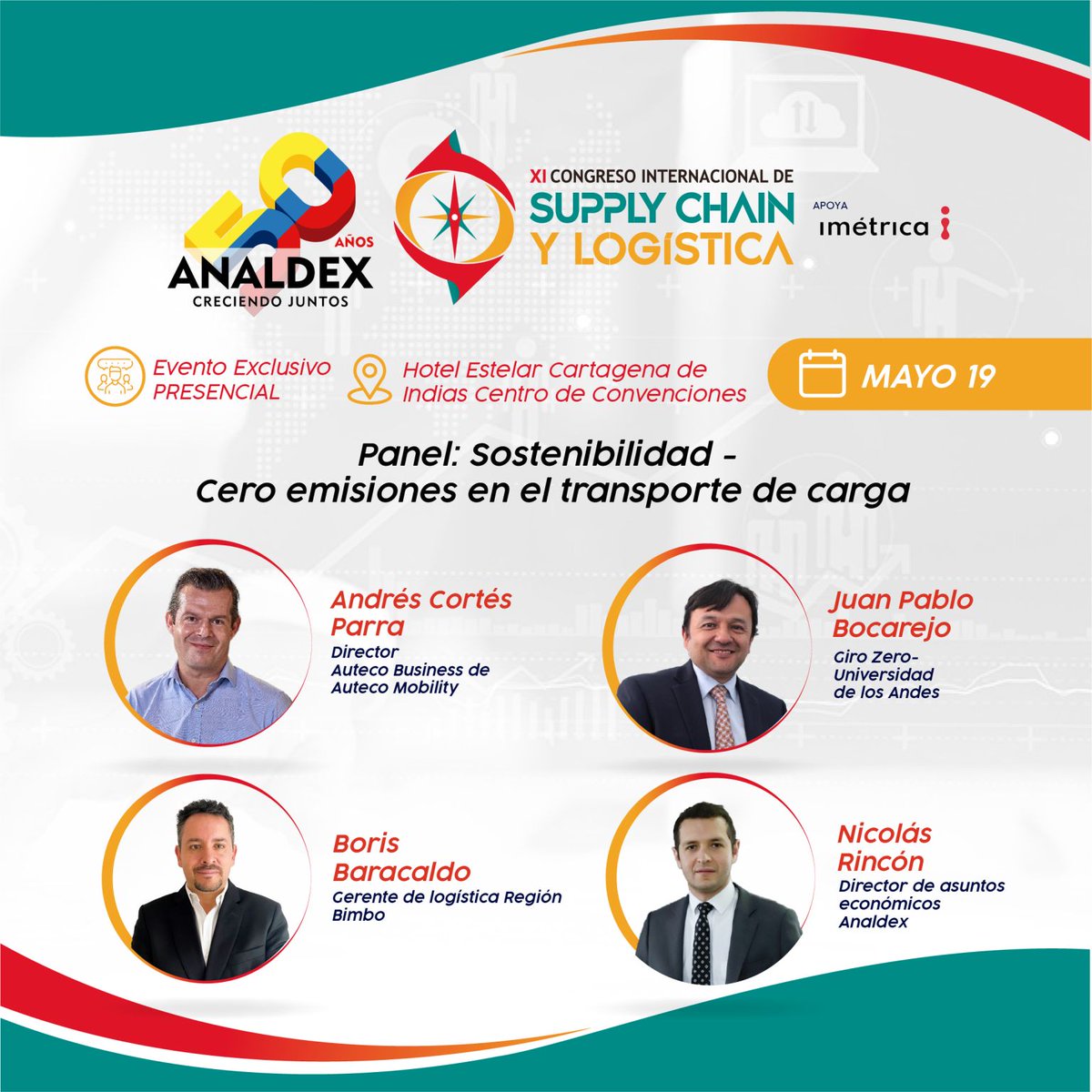 GiroZeroNetwork's tweet photo. Mañana participaremos en el XI CONGRESO INTERNACIONAL DE SUPPLY CHAIN Y LOGÍSTICA. Compartiremos con empresas y profesionales sobre tendencias, retos y buenas prácticas del Supply Chain: Una nueva visual hacia un liderazgo colaborativo, digital y sostenible #GiroZero #Transporte https://t.co/PXygAB4kXK