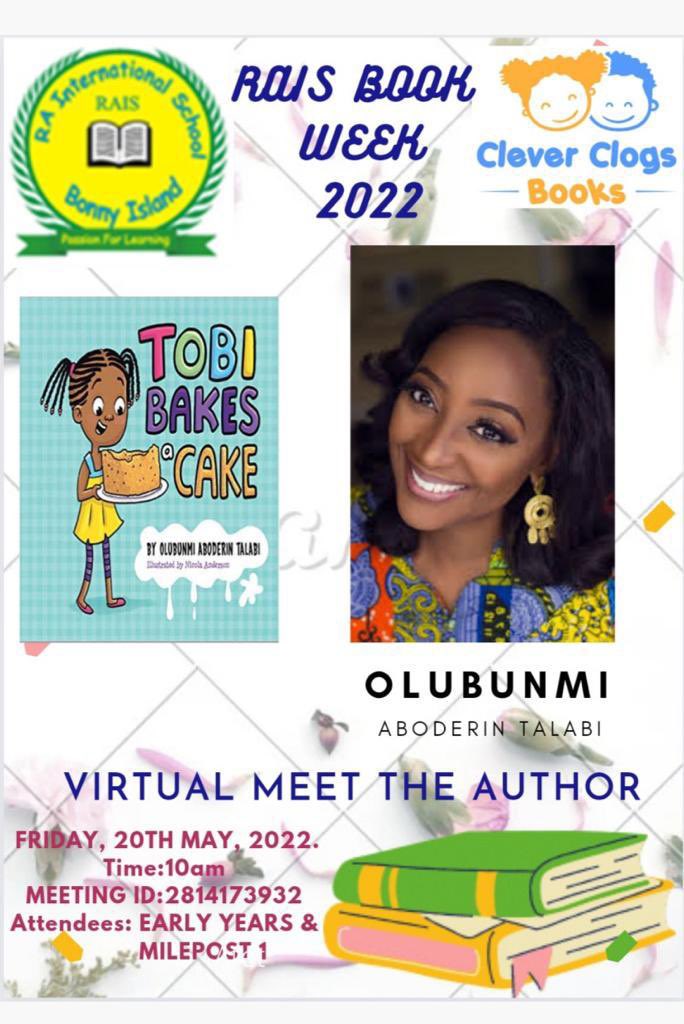 CleverClogsBook's tweet photo. Whoop! Whoop! Get Ready! 💃🏽

Our Founding Publisher &amp; Children’s Book Author; Olubunmi Aboderin Talabi will be at the RAIS Book Week this Friday by 10am for the “Virtual Meet The Author”. 

Looking forward to it! 🙌🏽 

#cleverclogsbooks #BookTwitter #ChildrensBooks https://t.co/UzLzMqgdMD