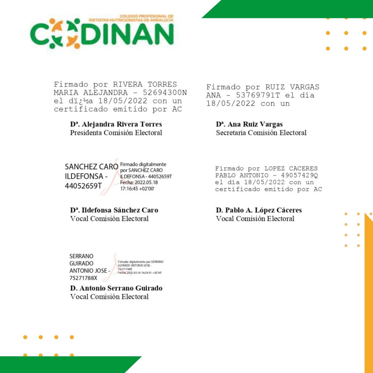 DN_Andalucia's tweet photo. 📣 Comunicado Comisión Electoral 📣
Hacemos llegar la comunicación de la Comisión Electoral sobre el régimen de la propaganda electoral de la próximas elecciones de Codinan que se llevarán a cabo el próximo 5 de junio de 2022.
Más info en nuestra web. https://t.co/kmr1lvFz9I https://t.co/4rpeBtLDMc