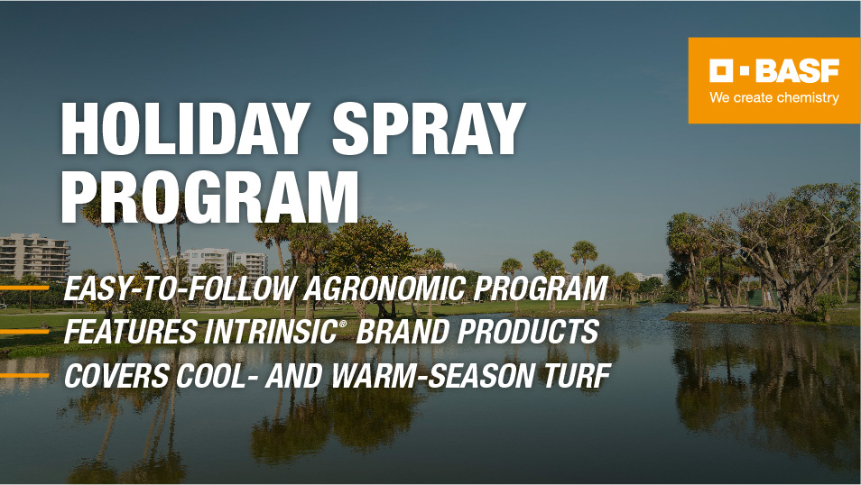 Participating in the BASF Holiday Spray Program is one of the best ways to protect your turf from causes of turf diseases, including extreme temperature fluctuation and mechanical stress. To get started, visit: on.basf.com/3qPReb7
