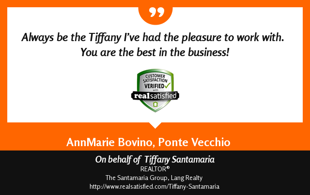 RealEstateTSG's tweet image. How good does a happy client make you feel? realsatisfied.com/Tiffany-Santam… via @realsatisfied