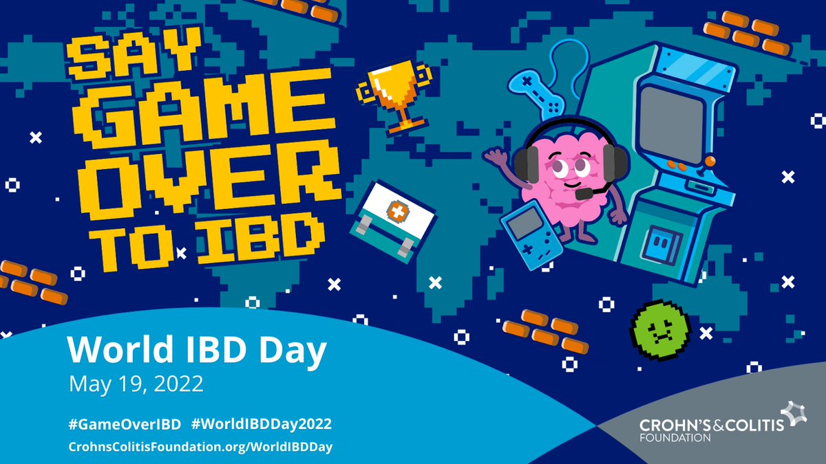 #WorldIBDDay2022 is just one day away! Are you ready to raise awareness of #CrohnsDisease and #UlcerativeColitis and support our mission to find cures? See how you can join us in saying #GameOverIBD: crohnscolitisfoundation.org/WorldIBDDay