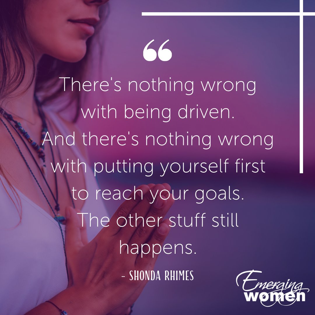 We often worry that if we put ourselves first, we won’t have enough to spread around to everyone one else. But the wild thing is that when we fill our own cups first, we’re able to create an abundance that overflows without even needing to tip our cups.

#emergingwomen