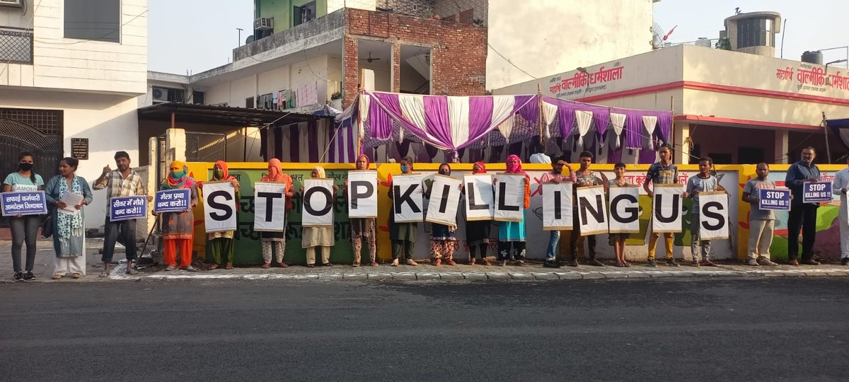 BezwadaWilson's tweet photo. Nation witnesses three more deaths in septic tanks at #Pondicherry and #UP | Death tally reaches to 61 but criminal inaction of government continues unabated | #Action2022 campaign marches to #Roorkee in #Uttarakhand on Wednesday #StopKillingUs https://t.co/rNhvBPxiso