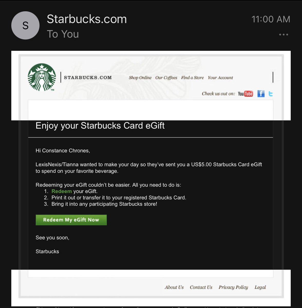 constancechron's tweet image. This really did make my day @LexisJMLS  @LexisNexis ☕️💚