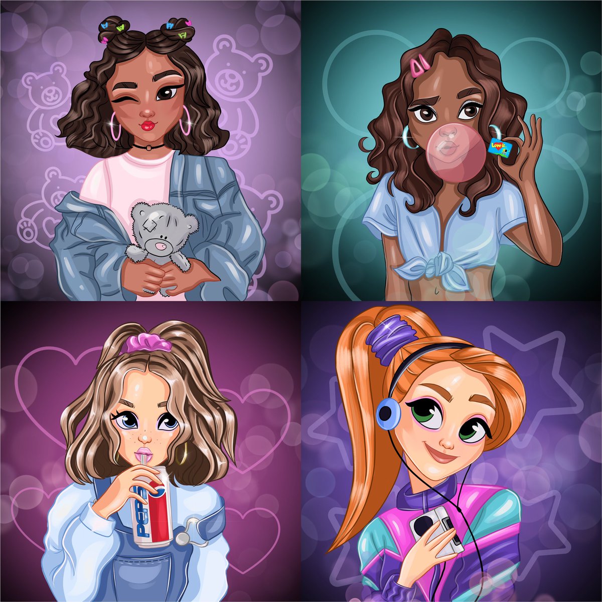 I am glad to present you the collection "Cuties of the 90s"💖
In it, I have collected the most fashionable girls of the 90s, which one do you like the most?

The collection will grow🤗

opensea.io/collection/cut…

#NFT #NFTCommuntiy #NFTs