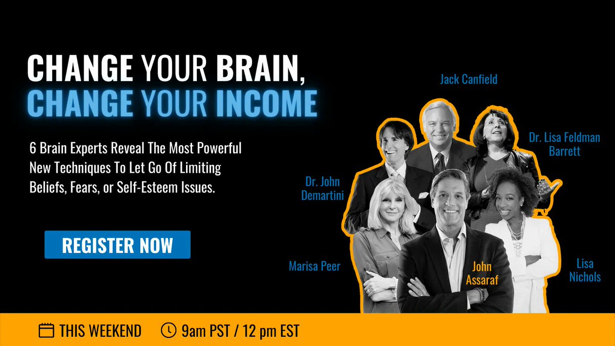 johnassaraf's tweet photo. Grab your seat for Brain-A-Thon, where the world's brain experts are going to help you unlock your brain 🧠 for success. 💪 Join us now! Link: https://t.co/66eSeerbtd https://t.co/bdPcFV1sEs