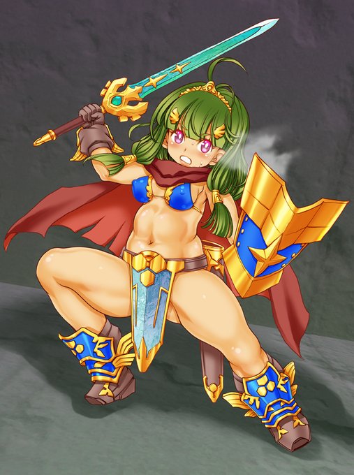 skeb進捗～ (*'∇`)ノ世界樹の迷宮のヒーローちゃん～ (*'∇`)ノ基本絵はもうちょっとって感じですかね……  (;^_^A 