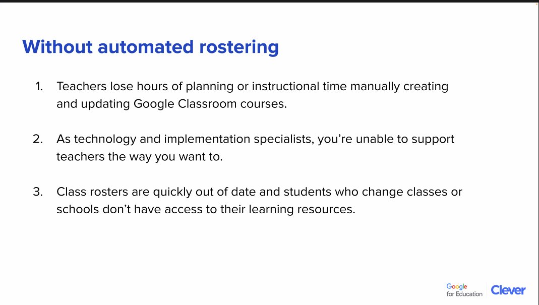 johnsonlesleya's tweet photo. #readywithClever and automated rostering on Google Classroom with Clever! @clever @GoogleForEdu https://t.co/xSiwseODVF