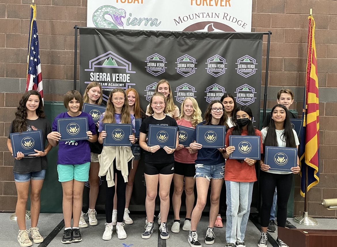 Sierra Verde STEAM Academy on X: This morning we celebrated our 8th  graders with the 8th Grade Awards ceremonies. Students were recognized by  our Special Area teachers! We are so proud of