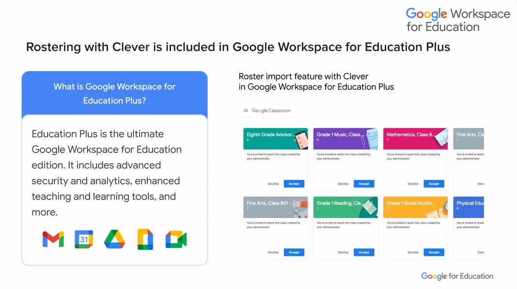 johnsonlesleya's tweet photo. #readywithClever and automated rostering on Google Classroom with Clever! @clever @GoogleForEdu https://t.co/xSiwseODVF