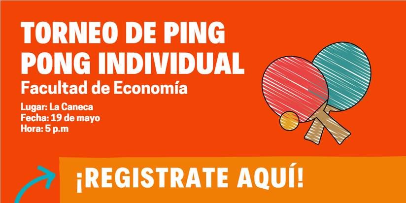 ¡No te pierdas este 19 de mayo a las 5 p.m. el primer torneo de pingpong de la Facultad!

Inscripciones:  forms.office.com/r/SE3H5mBDFJ

🥇50,000 pesos para la librería Uniandes
🥈30,000 pesos para la librería Uniandes
🥉20,000 pesos para la librería Uniandes