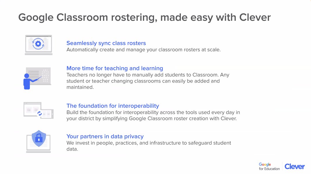 johnsonlesleya's tweet photo. #readywithClever and automated rostering on Google Classroom with Clever! @clever @GoogleForEdu https://t.co/xSiwseODVF