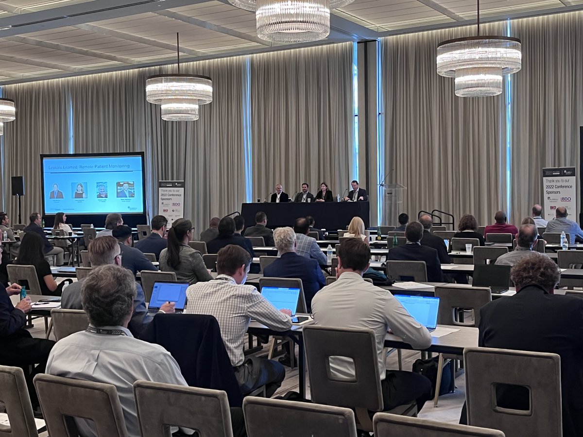 HWildCatters's tweet photo. We just wrapped up our second panel of the day, on the topic Lessons Learned: Remote Patient Monitoring with expert speakers including, Ken Nelson, Jane Herndon, Matt Johnson &amp; Aivars Lode.

#MedVentures22 #2022HDC https://t.co/y79bM1Hf1m