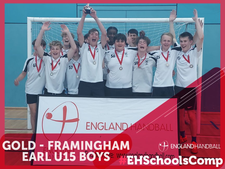 englandhandball's tweet photo. Congratulations to our U15s East Champions at the latest #EHSchoolsComp round of games today!
@FraminghamEarl lifted the regional trophy on the way to the National Finals ๐๐คพ๐ปโโ๏ธ https://t.co/RygNwOzXOJ