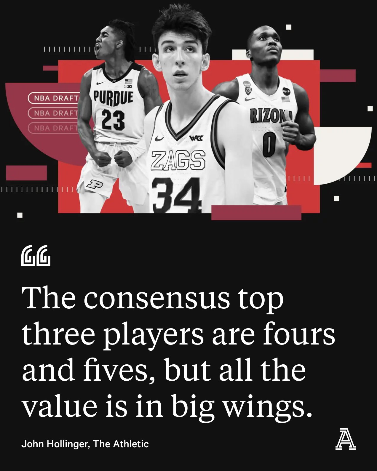 The Athletic on Twitter "The top three players in this NBA Draft are