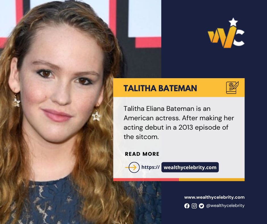 Talitha Eliana Bateman is an American actress. After making her acting debut in a 2013 episode of the sitcom The Middle, she has starred in the independent drama film So B. It, the science fiction film.

Read More: wealthycelebrity.com/talitha-batema…

#talithabateman #wealthycelebrity