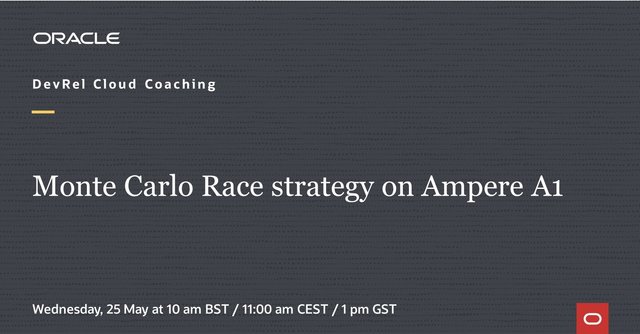 mrwini22's tweet photo. Like race engineers, @Oracle's Cloud Coach will use open-source cloud native technologies to simulate the race billions of times to get the best odds of winning the championship. Register now for your free steering #oracledevs https://t.co/HGHLz1pfoC https://t.co/aozqcu59AP