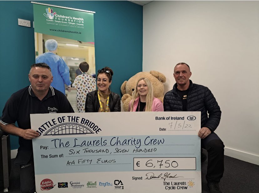 Great to pop into @CMRF_Crumlin today to hand over the cheque from our  charity game ⚽️👧👶⚽️ #children #helping <a href="/TheEchoOnline/">The Echo Newspaper 🗞</a> <a href="/paulpollard4/">paul pollard</a> <a href="/LaurelsCrew/">The Laurels Crew</a> <a href="/LSLLeague/">Leinster Senior League</a> <a href="/DanDangraham43/">Dan Graham</a> ❤️💙❤️💙❤️💙❤️💙❤️💙❤️💙