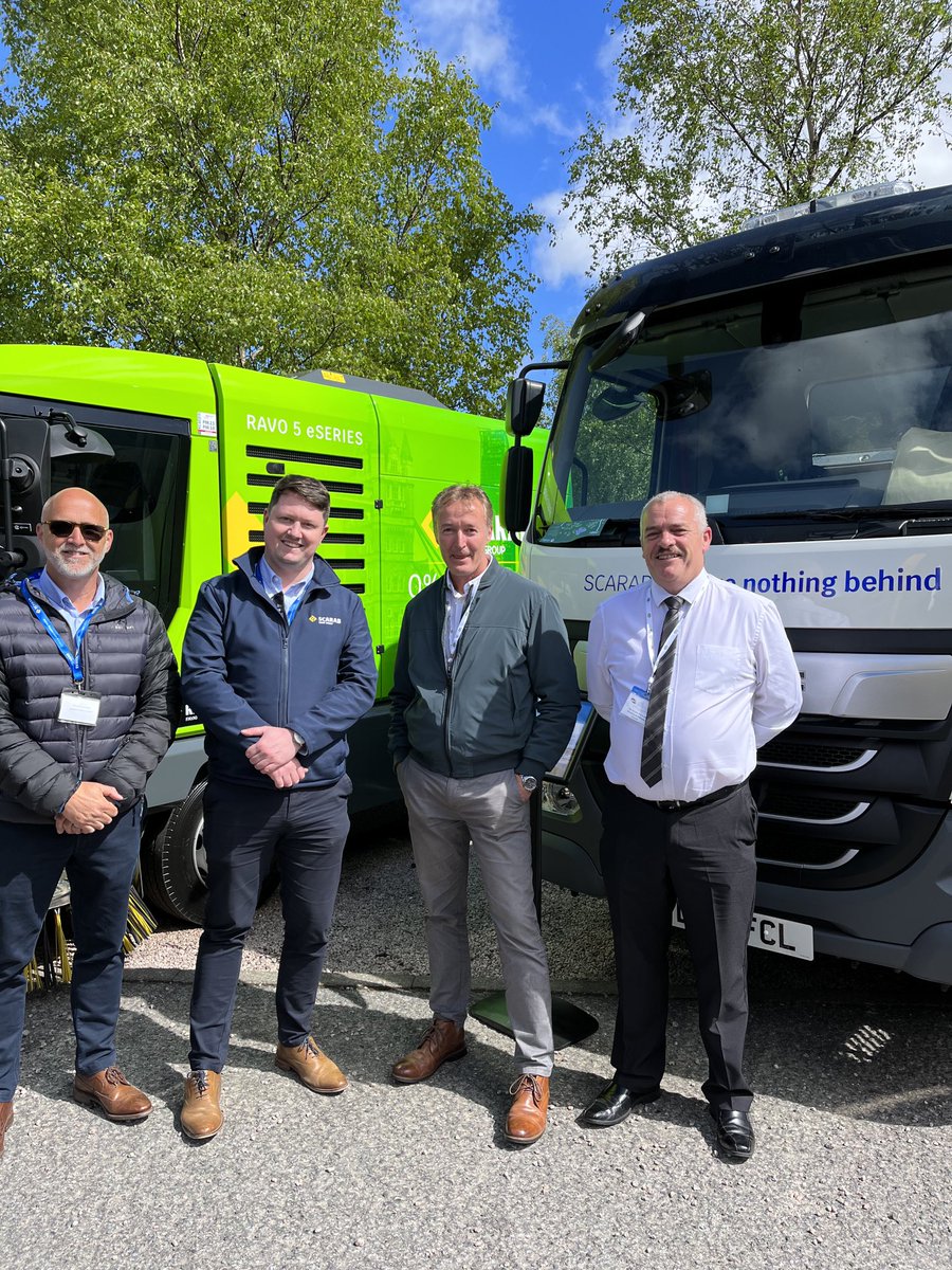 We managed a quick outdoor tour with ⁦<a href="/DryburghArchie/">Archie Dryburgh SL Councillor for AE&E Ward</a>⁩ of #APSEscotland for #Aviemore23 meeting up with the ⁦<a href="/ScarabSweepers/">Scarab Sweepers</a>⁩ team 👇🏻👇🏻👇🏻