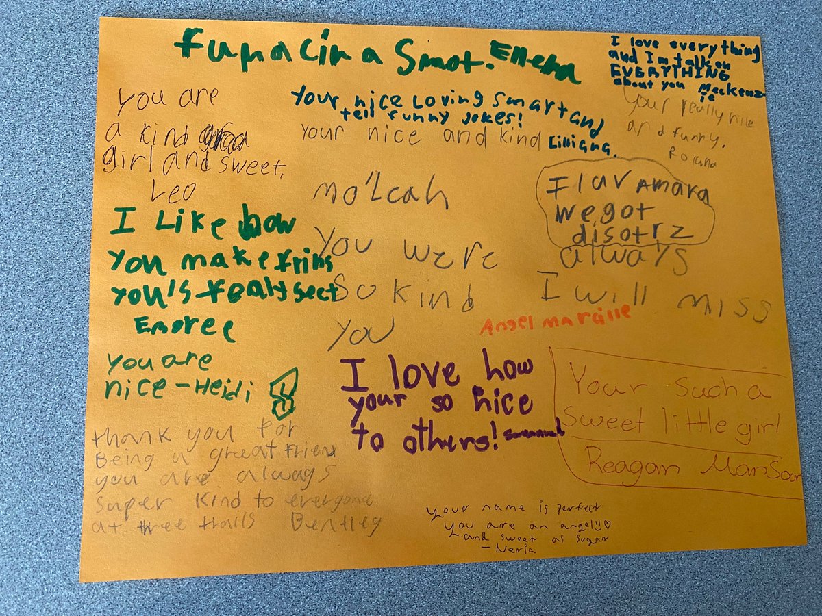 LJohnsonTeacher's tweet photo. Words of Kindness Graffiti Walls! ❤️@3TrailsTigers @ISDSchools #kcedu #peersupport #kindness #7moredays #loopingclass #2ndto3rdgrade https://t.co/rHQpin6SIK