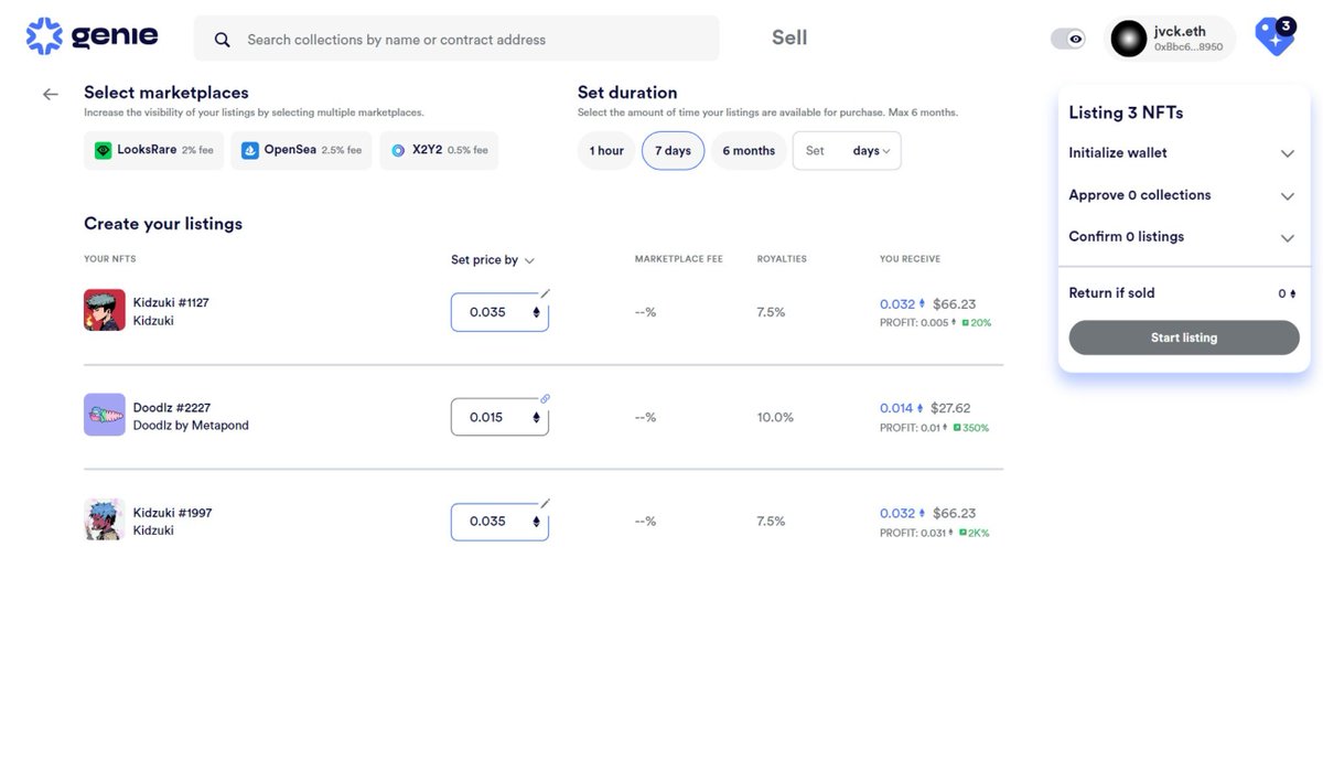 Genie &amp; X2Y2 Integration🤝

You can now use Genie to list ur NFTs on #X2Y2🦾

💰The same 0.5% fee when listing from .<a href="/geniexyz/">Genie 🧞‍♂️🧹</a> 
🛍️Batch list NFTs in a single tx
⛽️Save up to 40% on gas

Better functionality for a more efficient NFT market!⭕
#nftmarketplace #nftcommunity #nft