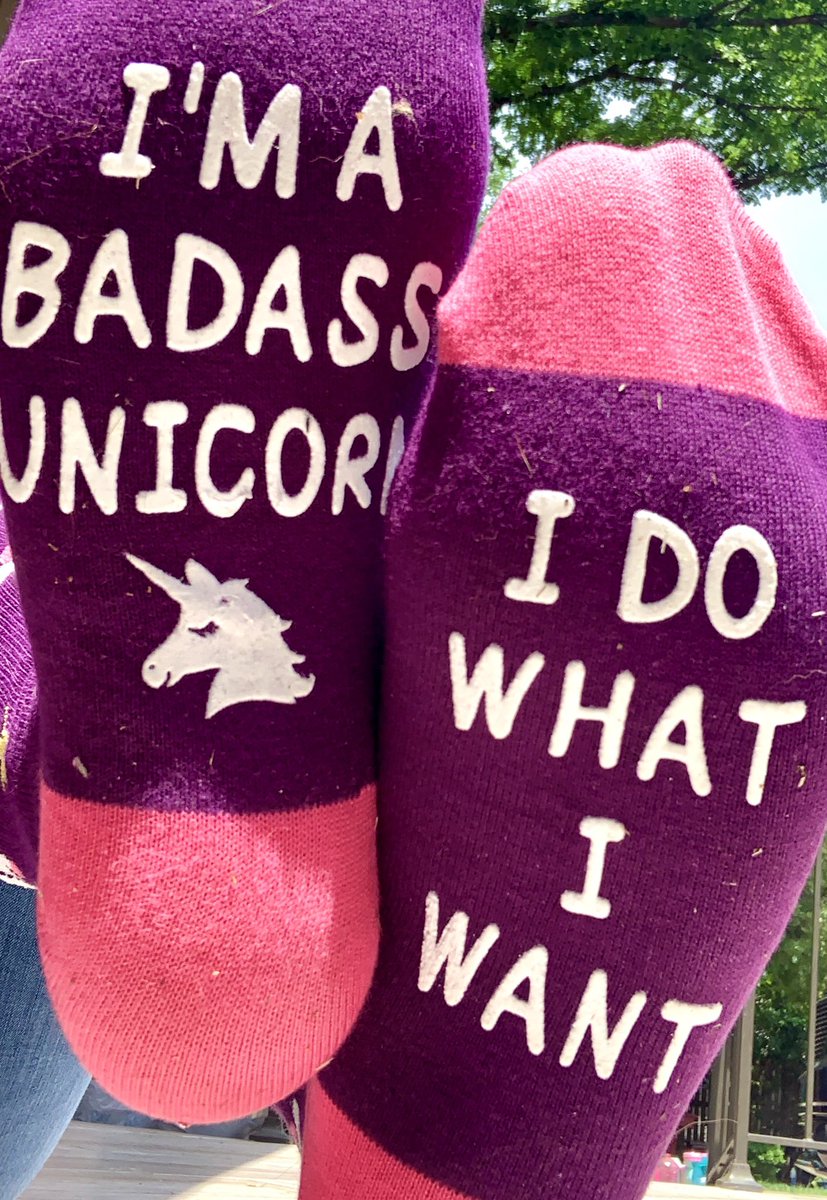 Monetish's tweet photo. Birthday socks that match who I am 🤣🦄🌈🥳🥂 https://t.co/BmWwF1kXVr
