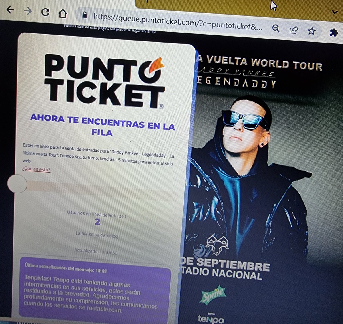 <a href="/puntoticket/">Punto Ticket</a> <a href="/tenpocl/">Tenpo</a> <a href="/bizarrolivecl/">Bizarro Live Entertainment</a> <a href="/daddy_yankee/">Daddy Yankee 😀 (DY)</a> esto es una broma?