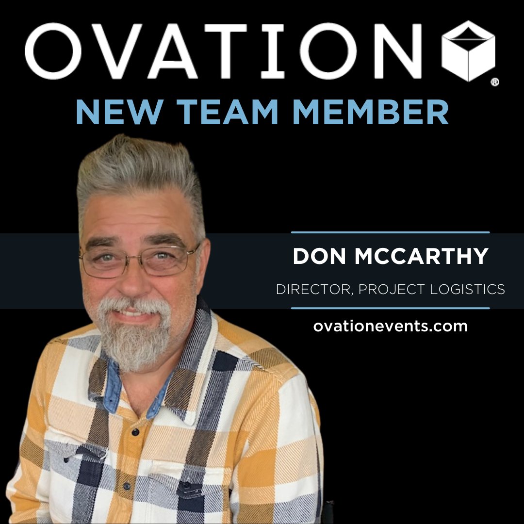 OvationEventsUS's tweet image. We are excited to introduce Don McCarthy as the Director of Project Logistics for OVATION. Don has over 20+ years of experience in event management. In this new permanent role at OVATION, he will be responsible for all project logistics. Welcome! #TeamOVATION