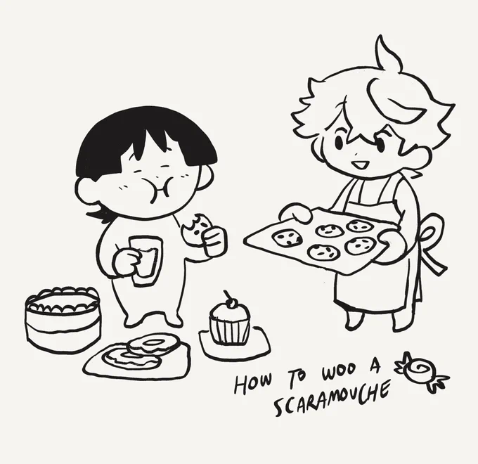 scaramouche feeding time. also i think its funny drawing childe as food and animals have you noticed 