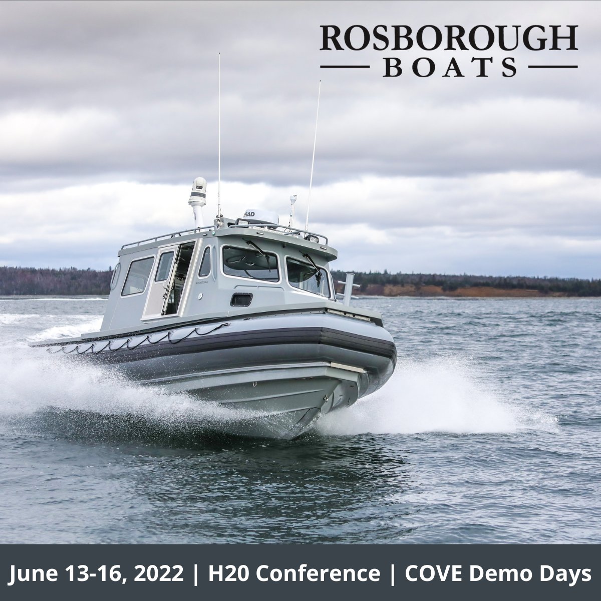 Rosborough Boats is pleased to announce that we will participate in the #COVEdemoday on June 16th at <a href="/COVE_Ocean/">COVE 🌊</a>. 🌊 We will be performing high-speed manoeuvres in the Halifax Harbour and showcasing the latest technology and equipment in our enforcement boats. 🚤