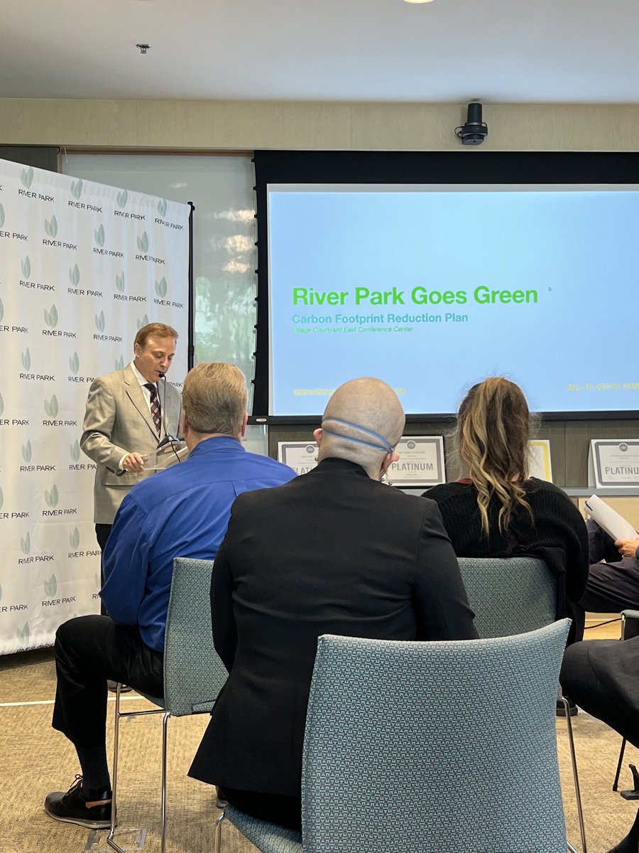 Councilman Bredefeld presents during the River Park “Goes Greeen” where Jain Irrigation is recognized as partner in water savings with- ETwater smart controllers and Jain Irrigation product. #watersavings