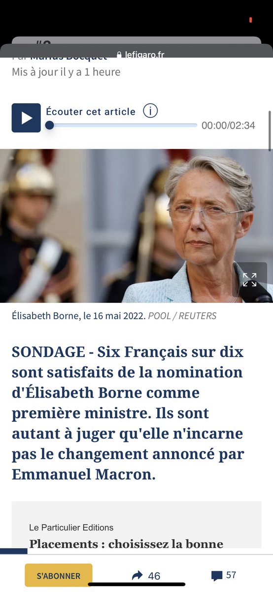 Qui_Pense_Quoi's tweet photo. Il y a une heure…

« Six français sur dix sont satisfaits de la nomination d’Elisabeth #Borne »

(1/3) https://t.co/wAzV8rmD7G