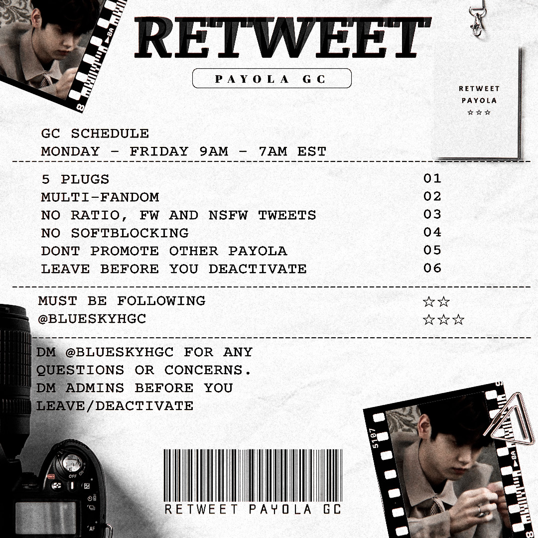 RETWEET PAYOLA GC IS RECRUITING NEW MEMBERS! 

‣ rt and reply to be added!
‣ 30+ RETWEETS guaranteed
‣ actives ONLY
‣ don't join if you don't rt back
‣ must follow <a href="/BLUESKYHGC/">BLUE SKY OFFICIALLY CLOSED★</a>
‣ adding tomorrow morning (EST)