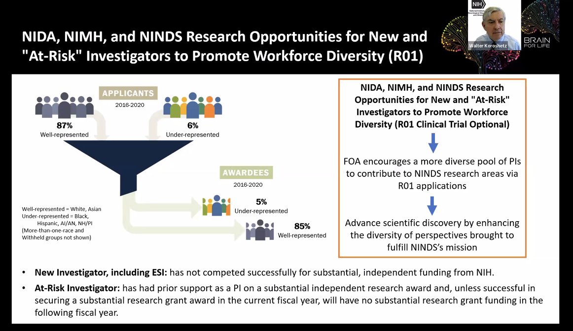 Only 6% of applicants and only 5% of awardees are from groups underrepresented in the research. SO this is a new R01 mechanism! #nspeeps <a href="/MBL_SPINES/">SPINES program at the MBL 🧠</a> <a href="/BlackInNeuro/">Black In Neuro 🧠</a> @LatinxInNeuro please pass the word along!