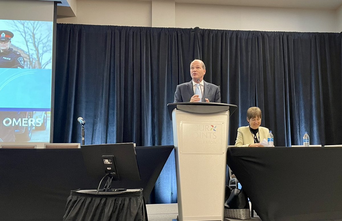 PoliceAssocON's tweet photo. Thank you Laurie Hutchinson and Blake Hutcheson for sharing an OMERS update with our members today. https://t.co/ENnndLcFLR
