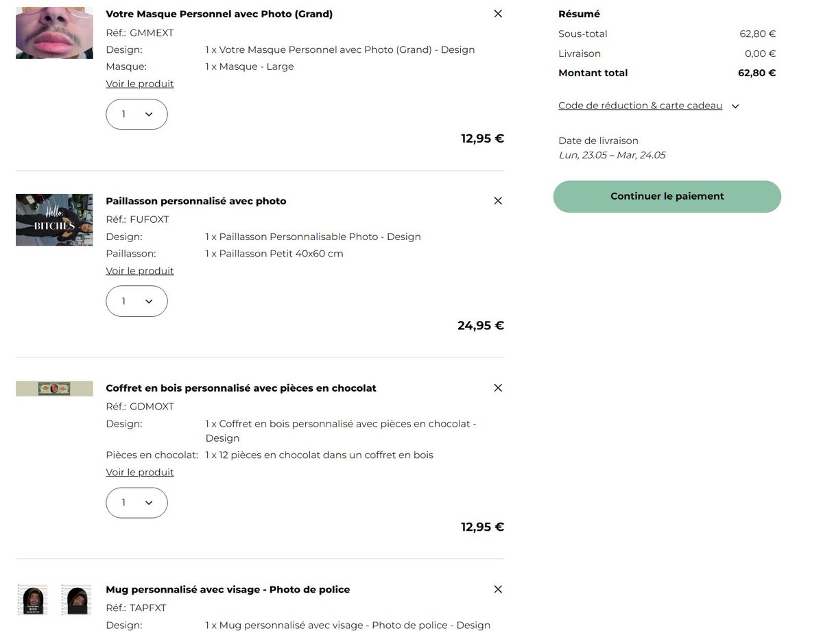 Seaufi_'s tweet photo. @BichouJango Bon, j'ai préparé ma commande ! Mon préféré reste le masque... https://t.co/tQ929HBvi5